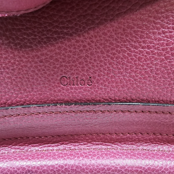 Chloe Paraty Fuchsia Leather Shoulder Bag with Gold Hardware - Picture 2 of 13